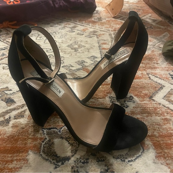 Steve Madden suede black heels - Picture 1 of 4